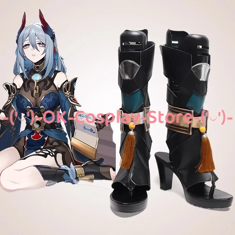 Hanya cosplay sapatos jogo honkai star rail cosplay adereços botas de carnaval de halloween feito sob encomenda