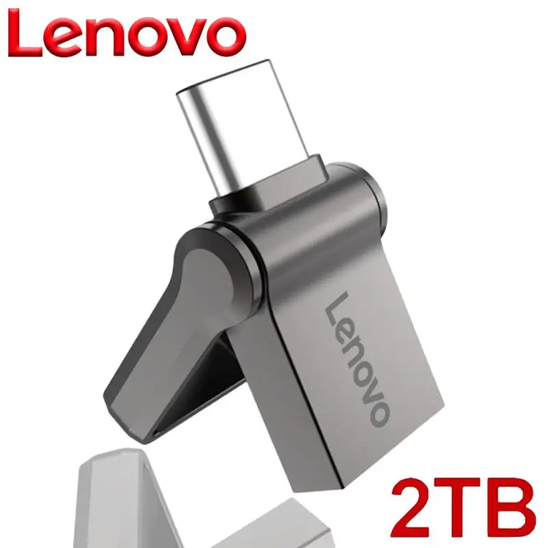 Lenovo-USB 3.0 Flash Drive, Memory Stick, Pendrive, Disco de Metal U, Caneta OTG, Logotipo Livre, Presentes de Reunião, 128GB, 256GB, 512GB, 16GB, 32GB