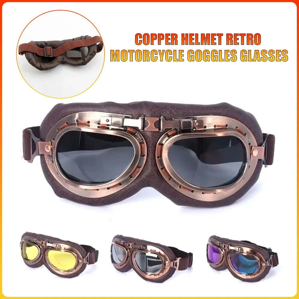 

Для Harley Pilot стимпанк ATV велосипед медный шлем ретро мотоциклетные очки винтажные мото классические очки