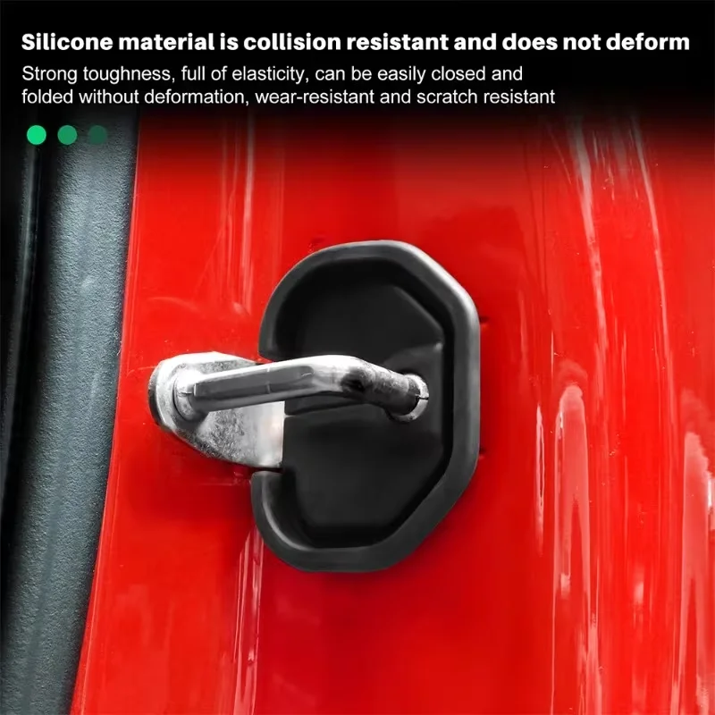 2PCS For Abarth 595 Fiat 500 500L 500X 500C Panda Fiorino Punto Bravo Qubo Car Door Damping Cushion Silicone Door Lock Buckle