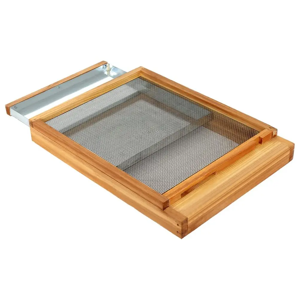 

Металлическая сетчатая нижняя панель улья Лангстрота, пропитанная 100% пчелиным воском, с ограничителем входа, для 10 рамок