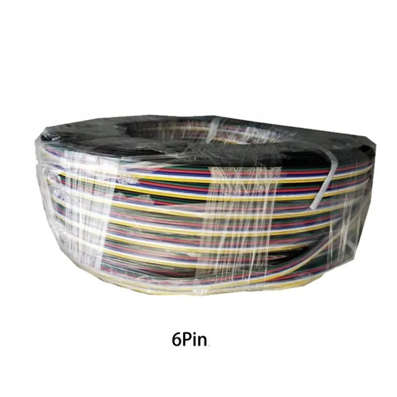 22awg 2pin 3pin 4pin 5pin 6pin Extension Electric Wire 5050 3528 RGB RGBW RGBWW RGBCCT LED Strip Extend Cable Connector