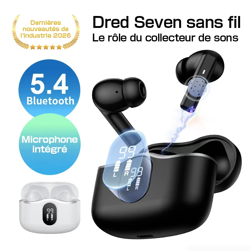 Amplificateur Auditif Bluetooth 5 4 Écouteurs Sans Fil TWS Son Amplifié 5 Niveaux Faible Latence 2026