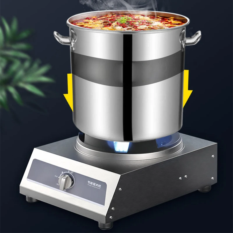#~for40KW Liquefied Furious Fire Stove Single Stove Stir-frying High Pressure Stove Stainless Steel Desktop