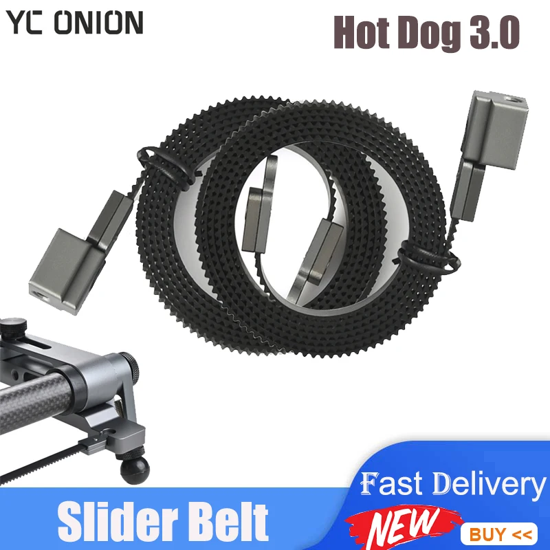 YC Onion 2 Packs Generation 3.0 Hot Dog Camera Slider Replacement Belt Hydraulic Damping For DSLR Camera Video Vlog Phone GoPro