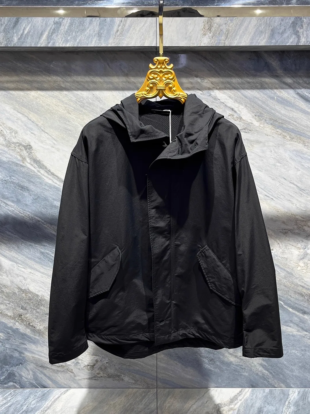 

Мужская повседневная куртка с капюшоном, однотонная, универсальная, для работы, ветрозащитная, с длинными рукавами, на молнии, осень 2025