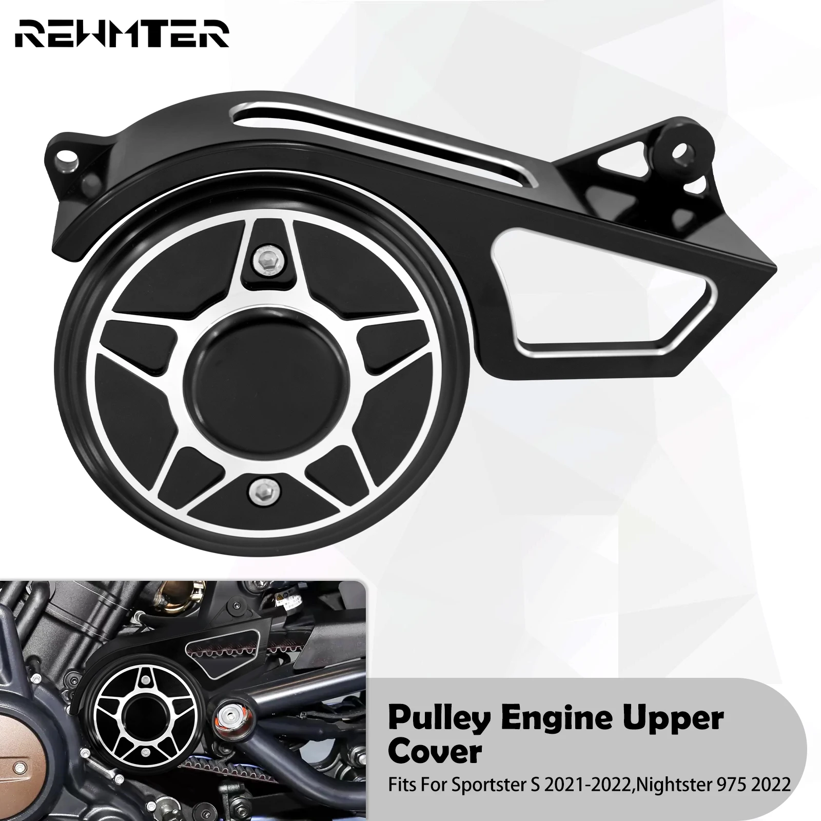 

Motorcycle Front Driver Pulley Engine Upper Cover Sets For Harley Sportster S 1250S 21-22 Nightster RH975 2022 Chain Gear Covers