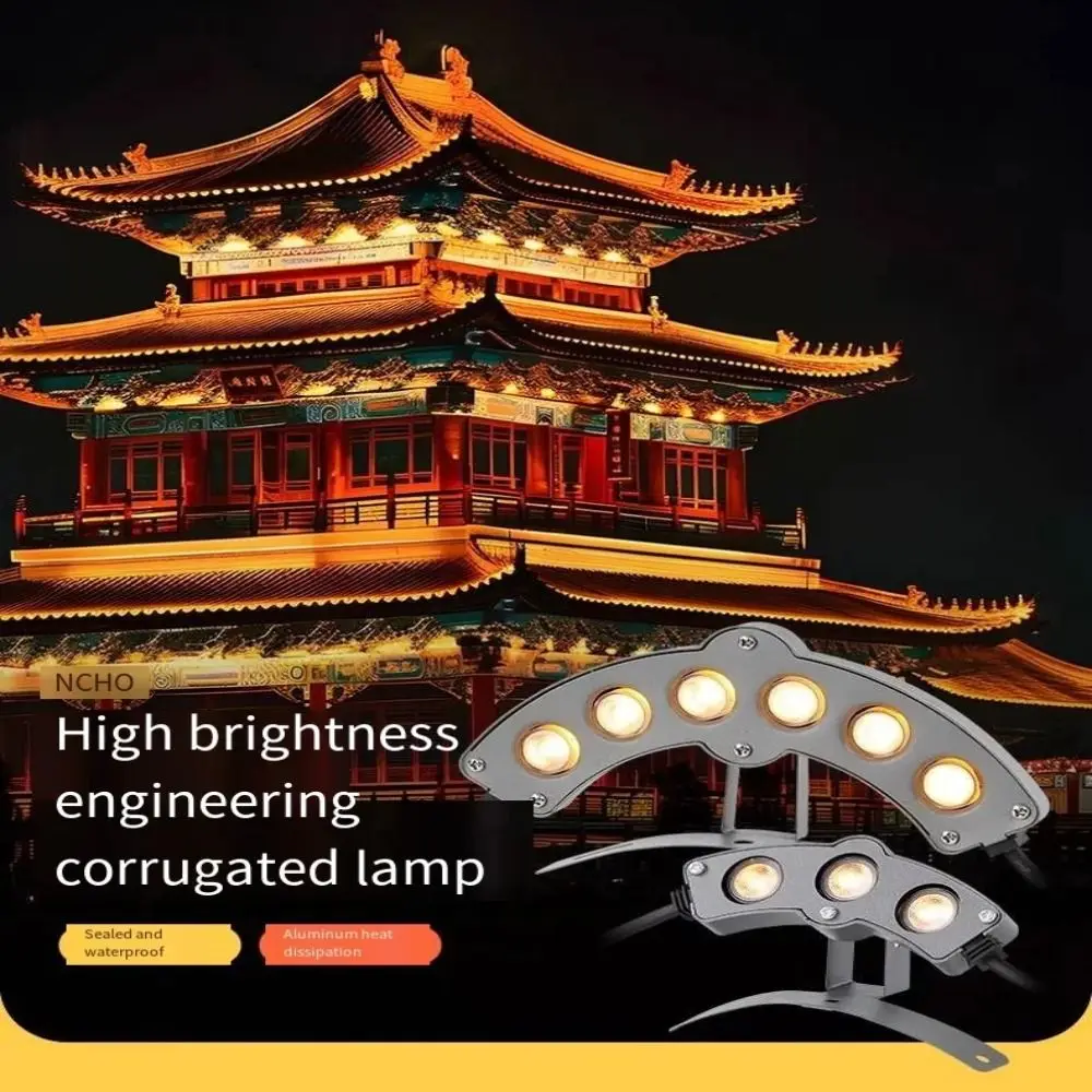 ضوء مموج LED مقاوم للماء، بناء قديم، بلاط عالي السطوع، سقف جناح خفيف متين #1