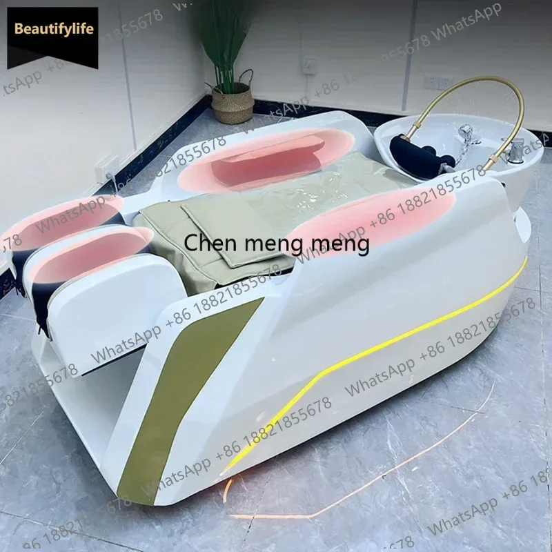 

Q181 Smart Electric Massage Shampoo Chairs Barber Shop Stylist Hair Salon Shower Shampoo Bed Head Spa Salon Furniture Champu