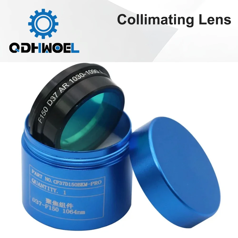 QDHWOEL Laser Collimating Focusing Lens Dia.37mm with Lens Holder for Precitec Fiber Laser Cutting Head Lens Collimator