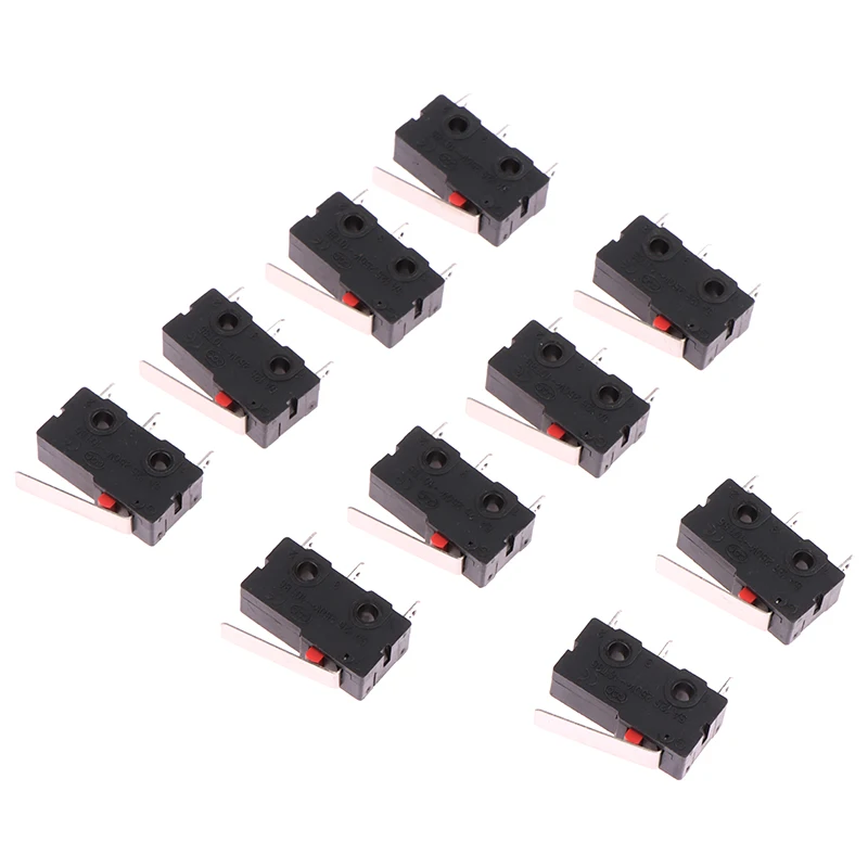 10Pcs Tact Switch KW11-3Z 5A 250V Microswitch 3PIN Limit Switch Buckle Roller Arc lever Snap Action Push Micro switches