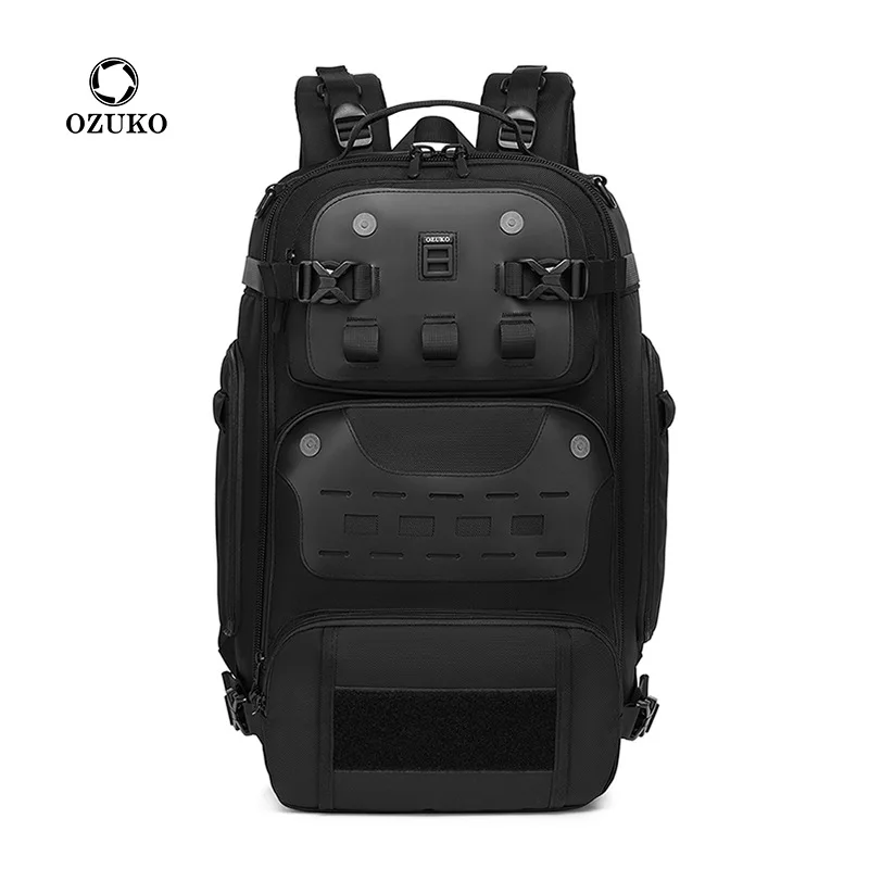 Ozuko-Paquete de viaje táctico bac para exteriores, equipaje masculino, Mochila multifuncional, grande, impermeable, 20 portátiles, bolso para