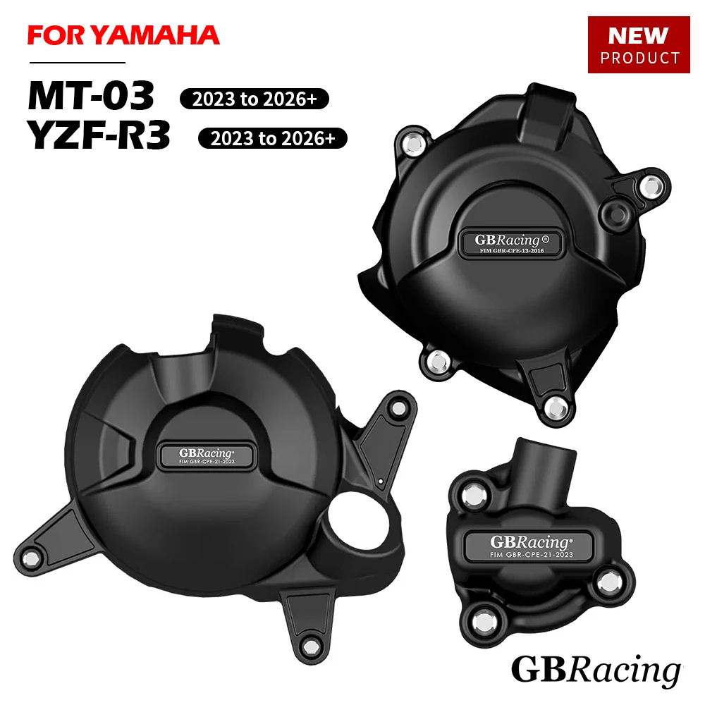 

GB Racing MT03 R3 2023 to 2026+ Motorcycle Engine Protect Cover For YAMAHA MT-03 YZF-R3 Body & Frames Clutch Pulse Protection