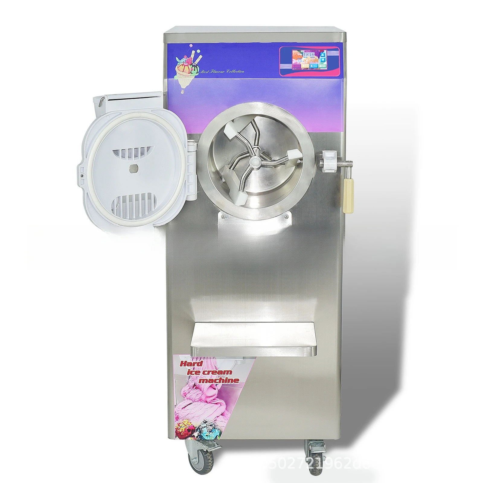 Fruit Hard Ice Machine, Italian Technician Hard Ice Cream Floor Type 48 Liters Large Output Embossing Shape