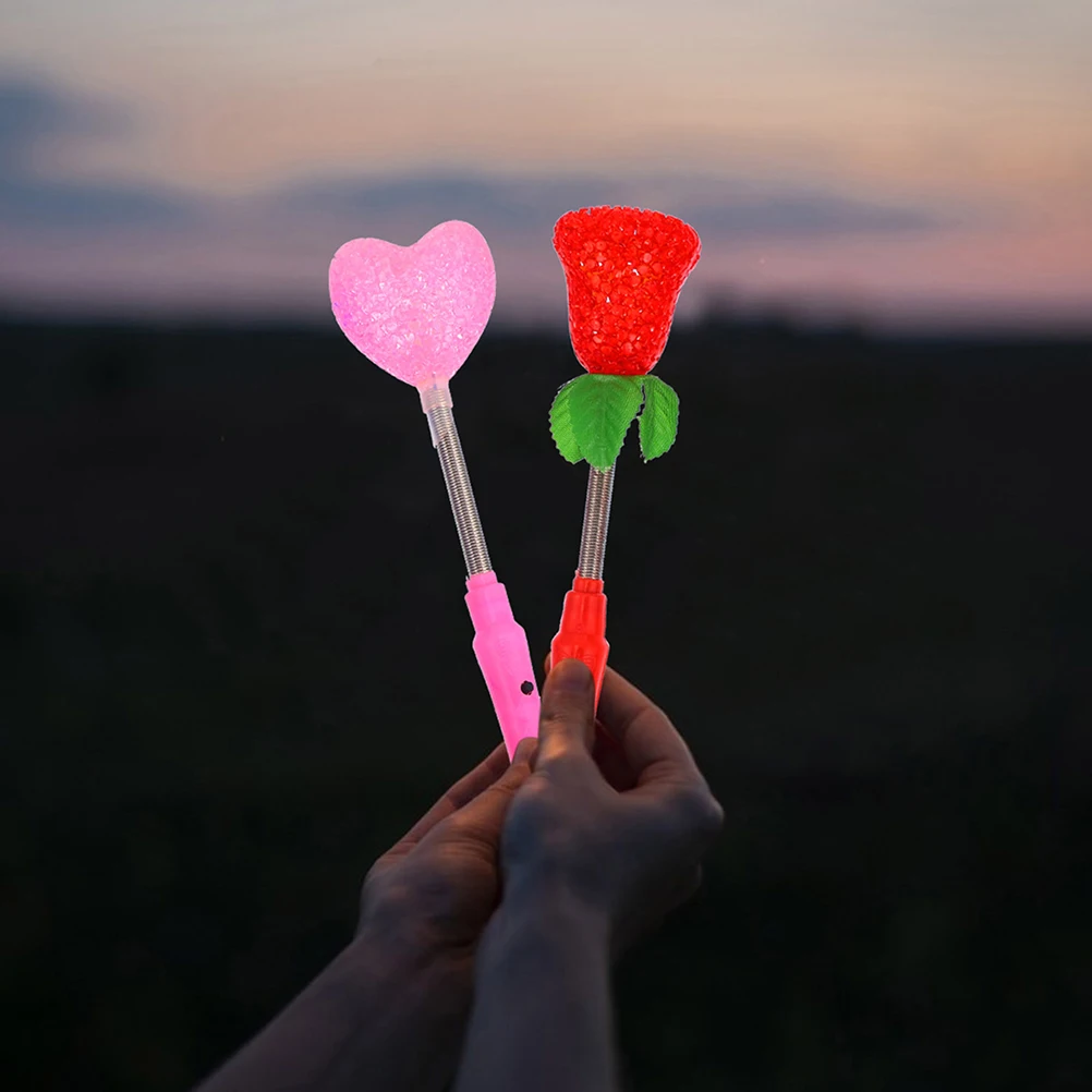 

4pcs Glowing Hand Sticks Fluorescent Luminous For Kids Party Festival Flash Stick Creative Shaking Rods Halloween Bar Props