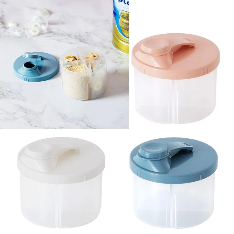 4 Compartments Newborn Milk Powder Formula Dispenser Portable Reusable Baby Storage Box Snacks Cups