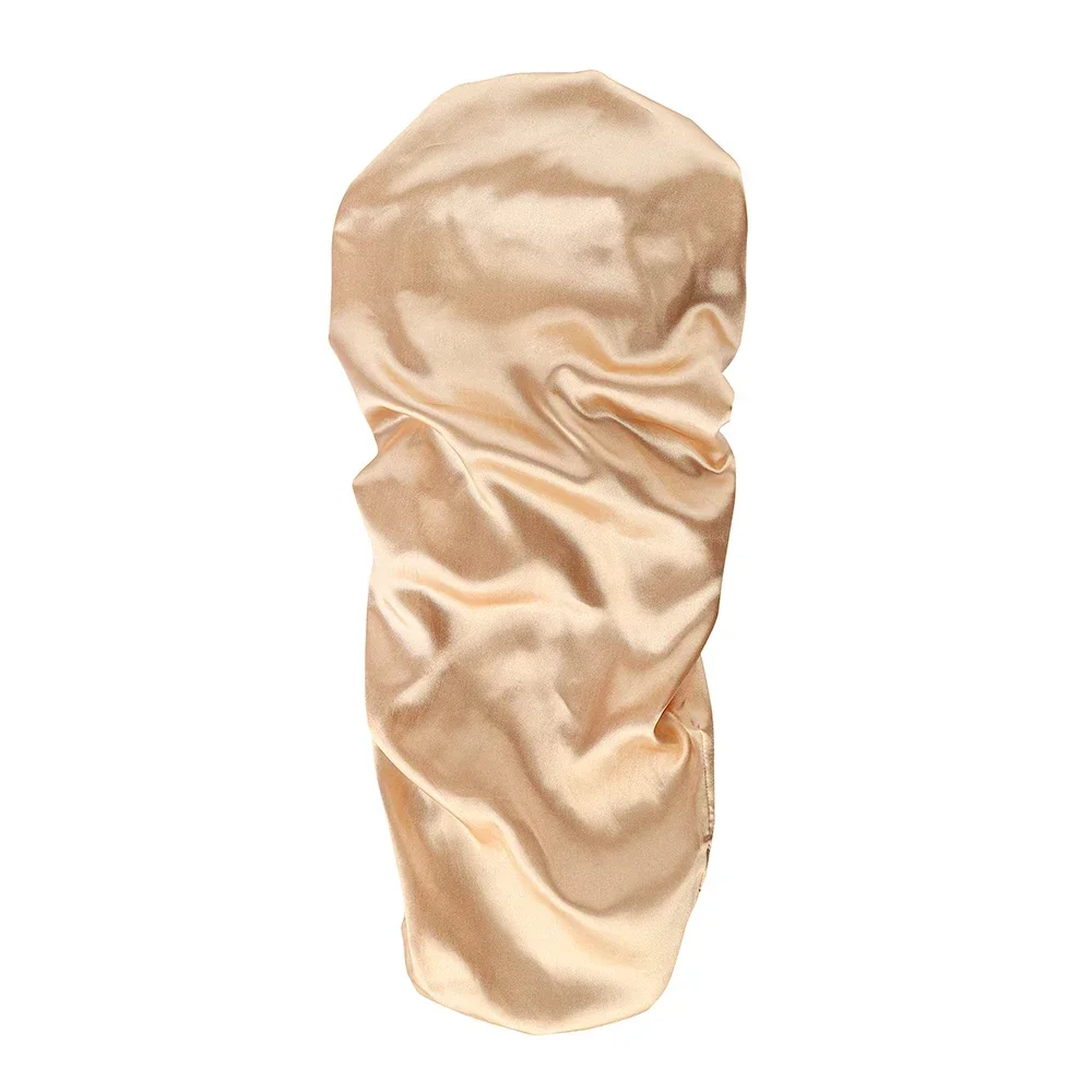 3 Stück elastische Satin-Mütze mit breitem Rand, langes Haar, Schlafmütze, Wickel-Nachtmütze, Haarpflege-Mütze für Damen und Herren, Unisex-Kappe