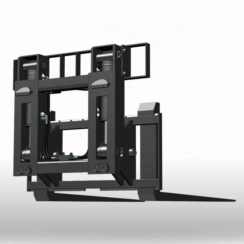 35도 위로 기울이고 51도 아래로 기울일 수 있는 힌지형 포크 지게차 부착물