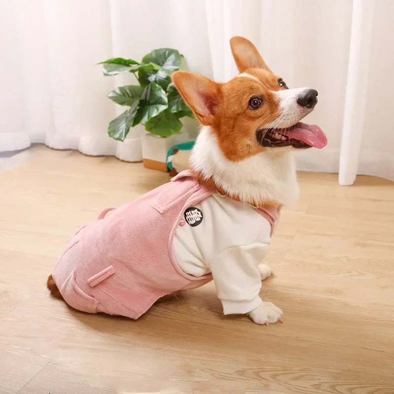 Pembroke Welsh Corgi Dog Clothes Jumpsuit Overalls Romper Autumn Spring Winter Pet Outfit Dog Clothing Dropship Pet Product