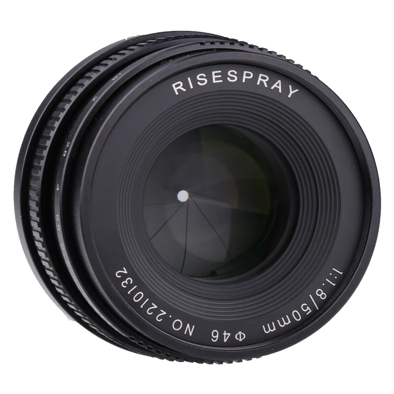 RISESPRAY 50mm F1.8 Large Aperture Standard Prime APS-C Portrait Manual Focus Lens for Canon Nikon Fuji Sony Leica Camera