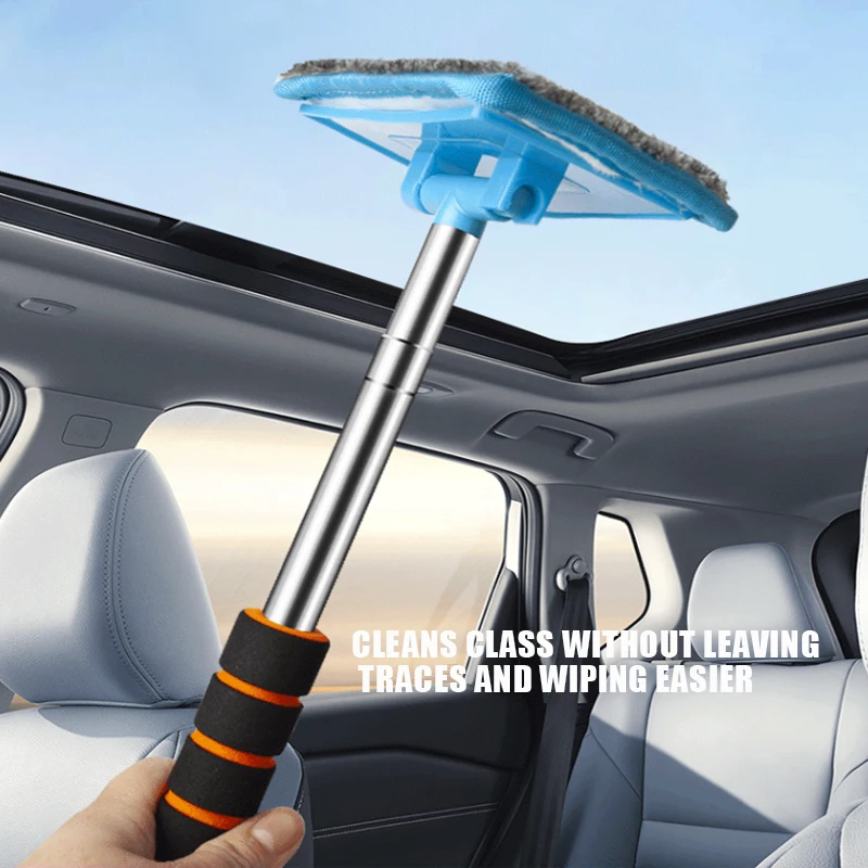 Car Front Windshield Defogging Brush Telescopic Long handle Car Household Glass Clean Brushes Dust Remover Tool