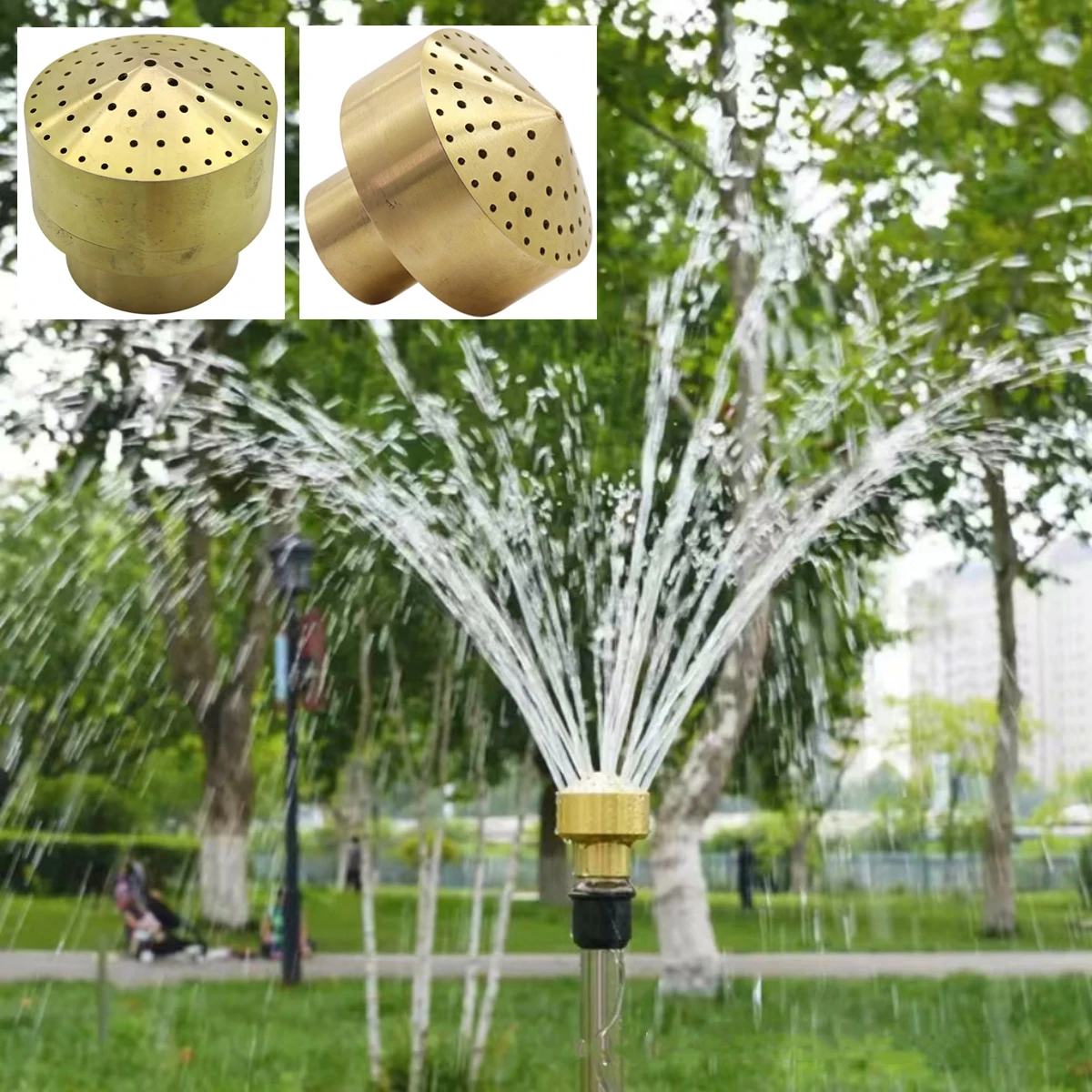 Copper Column Multi-Directional Fountain Nozzle 1/4
