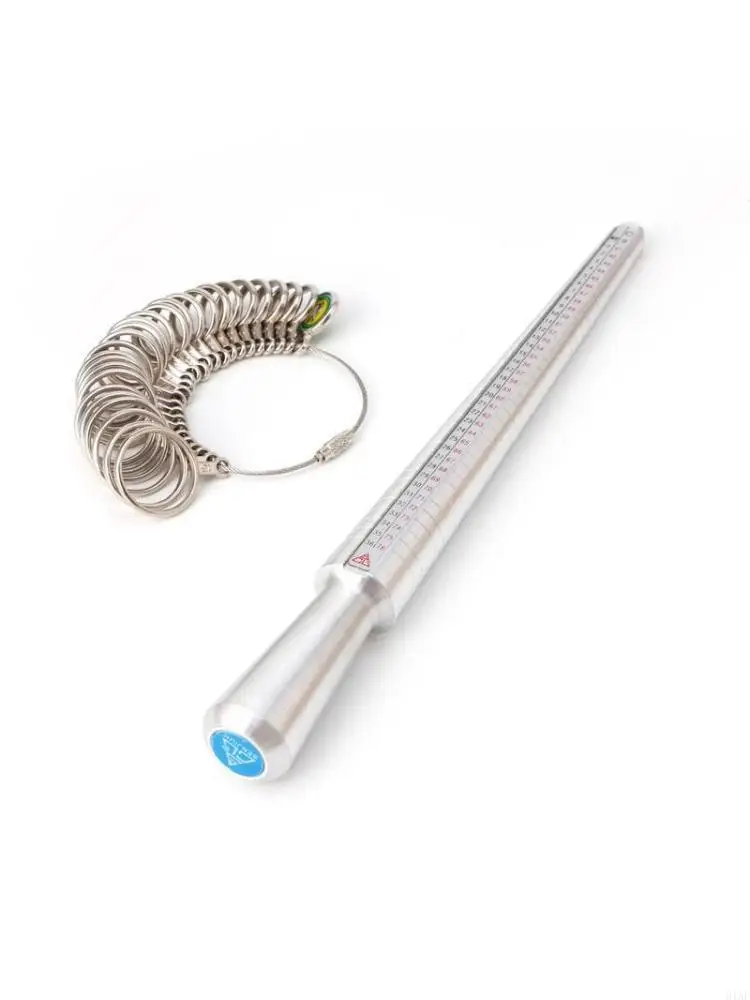 91AF Ring Sizer Measuring Tool Set Ring Gauges Ring Measure for Fingers Easy to Use
