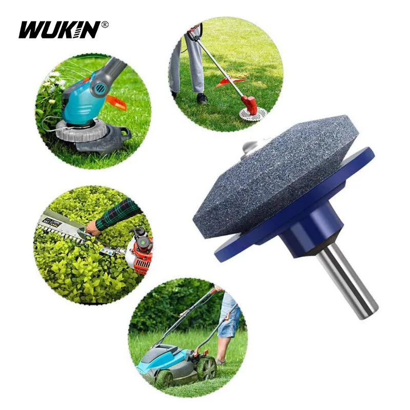 Mower Blade Sharpener Drill For Power Hand Drill Diameter 50mm Rotary Knife Sharpening Stone Grindstone Grinding Tool
