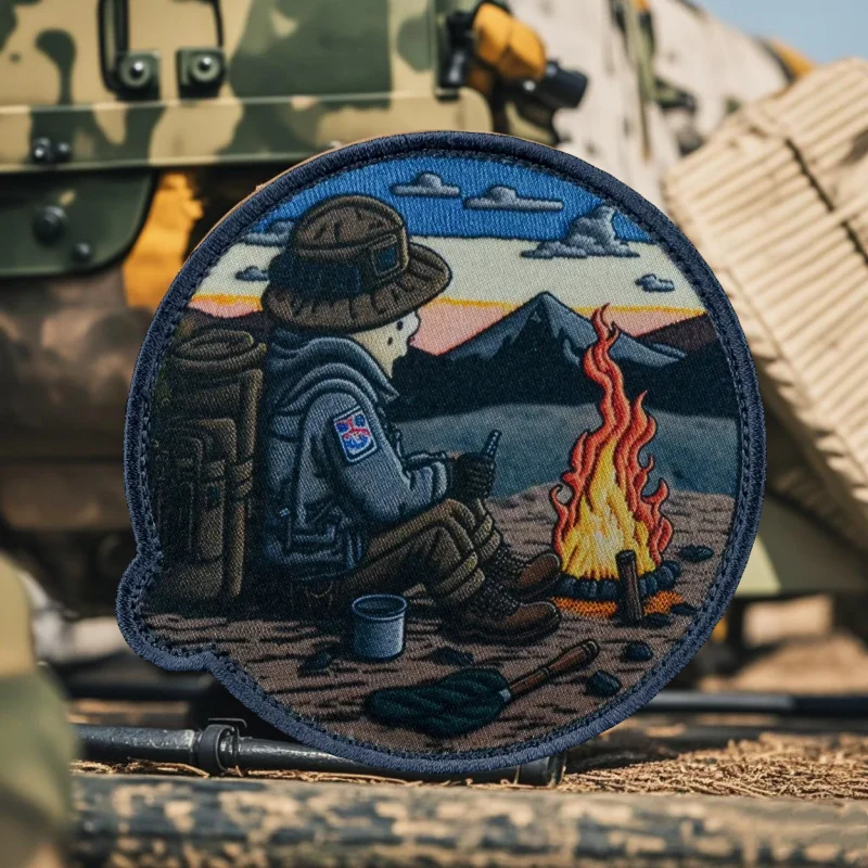 

"Halt" Explorer Morale Tactical Patch Printed Hook&Loop Emblem Military Badge Combat Armband Backpack Stickers
