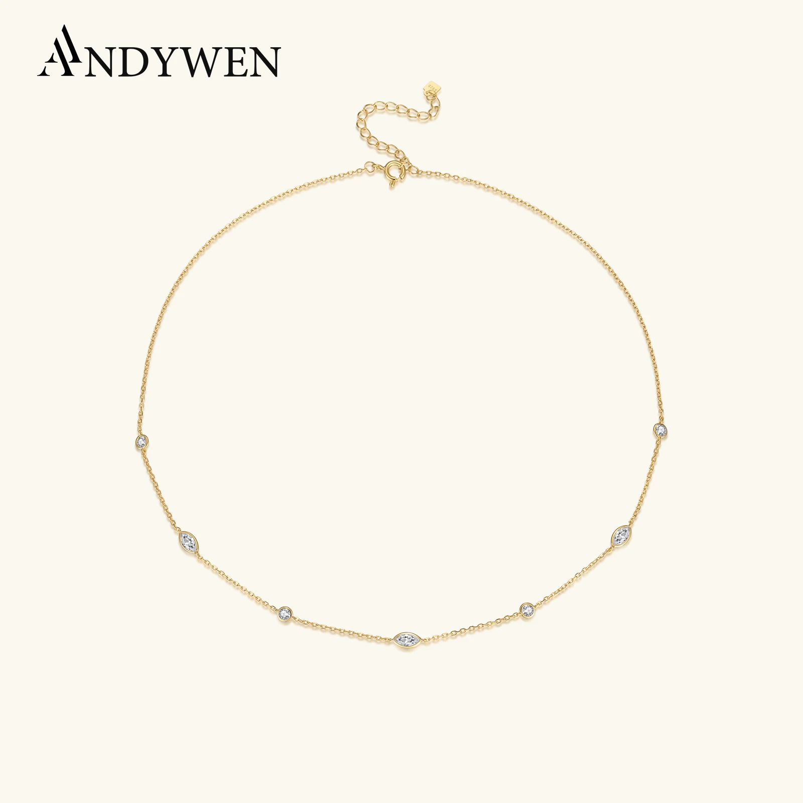 

Женское колье-чокер с фианитами, из серебра 925 пробы