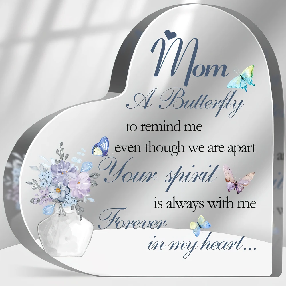 Loss of Mom Sympathy Gift, Memorial Gifts for Loss of Mother Acrylic Keepsake, In Memory Of Loved One Sign, Grief Bereavement