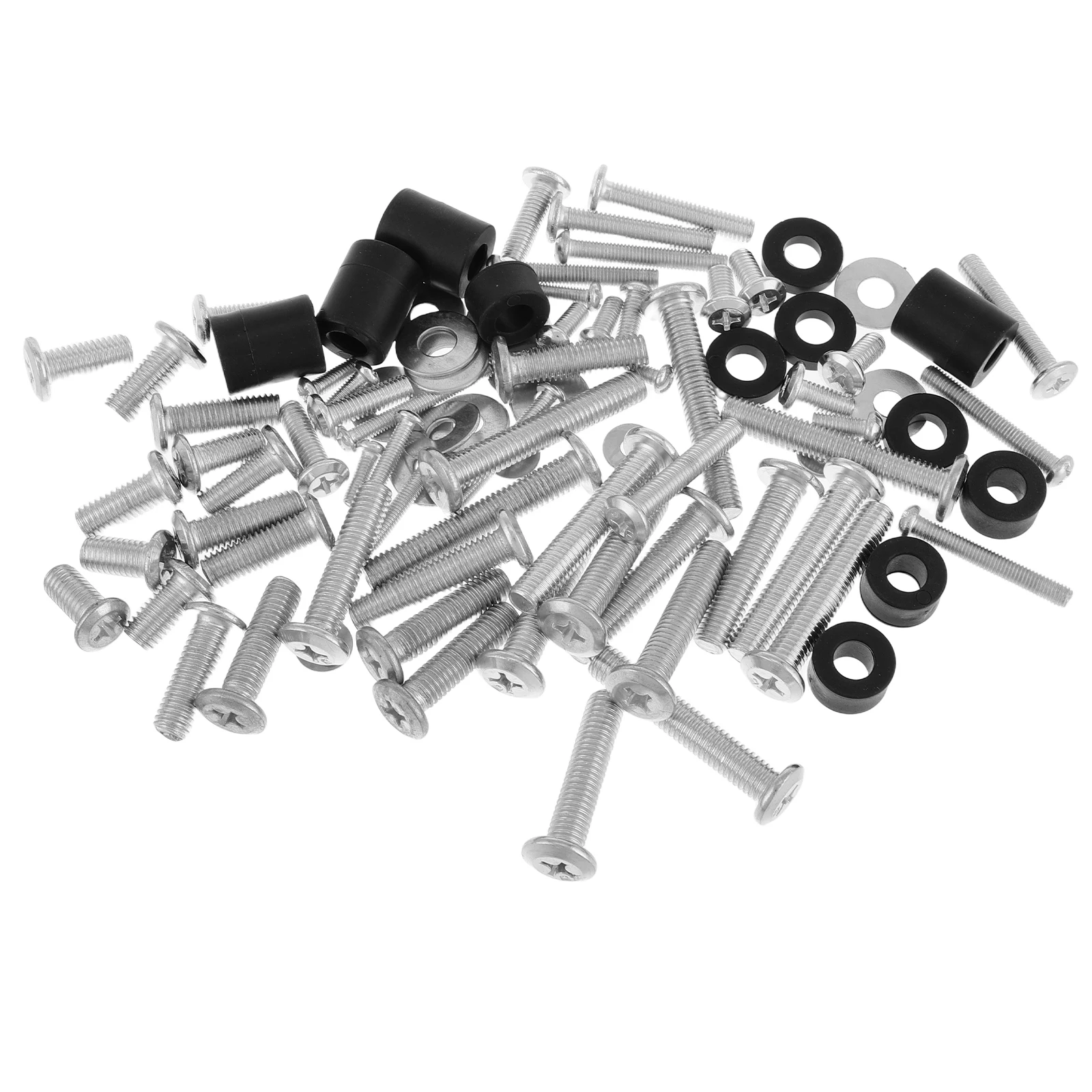 

88 Pcs Wall Mount Screw Kit Heavy Duty Brackets Complete Installation Hardware Black Metal Universal Compatibility Stand