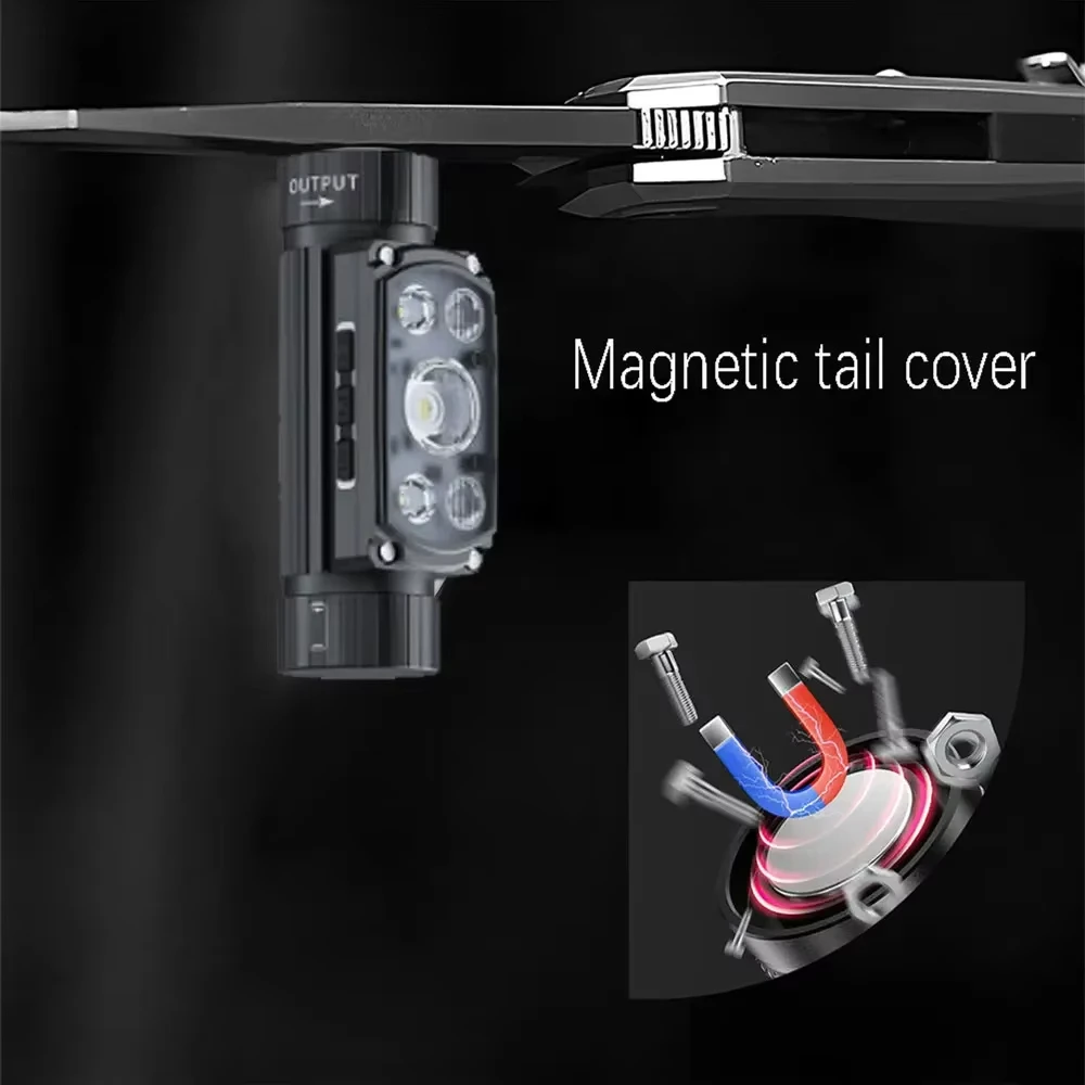 KENSUN LED كشافات الاستشعار العلوي مصباح يدوي 18650 USB قابلة للشحن في الهواء الطلق رئيس مصباح الشعلة وسائط الضوء الأحمر مصباح العمل #6