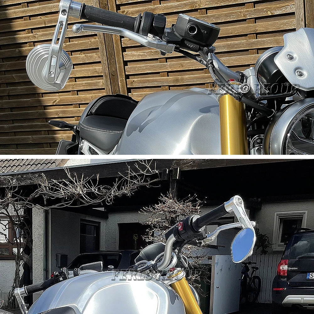 جديد مرآة الرؤية الخلفية الألومنيوم بار نهاية الجانب المقود مرايا الرؤية الخلفية لسيارات BMW RNINET تشويش إذاعي Rninet النقي R تسعة T الحضرية G/S