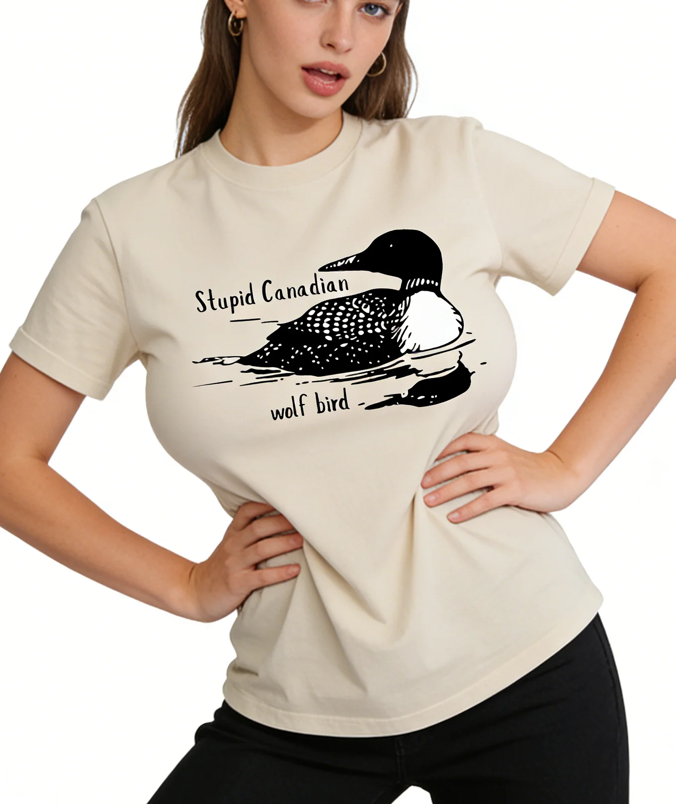 

Футболка с подогревом Rivalry, забавная футболка с рисунком мема для женщин и мужчин, глупые канадские футболки с волчьим птицей, женские повседневные мотоциклетные футболки, топы Y2k