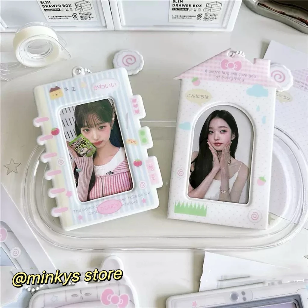 MINKYS Kawaii INS CCD Camera Mobile Shape 3 inch Card Holder ID Photo Small Card Holder Bag Pendant Stationery