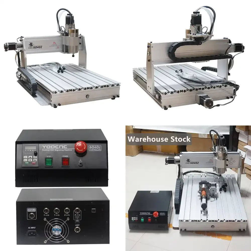 6040 CNC Router Machine 6040 YOOCNC Engraving Drilling and Milling Machine Cnc Engraver 3axis 4axis 1.5kw 1500w with Handle