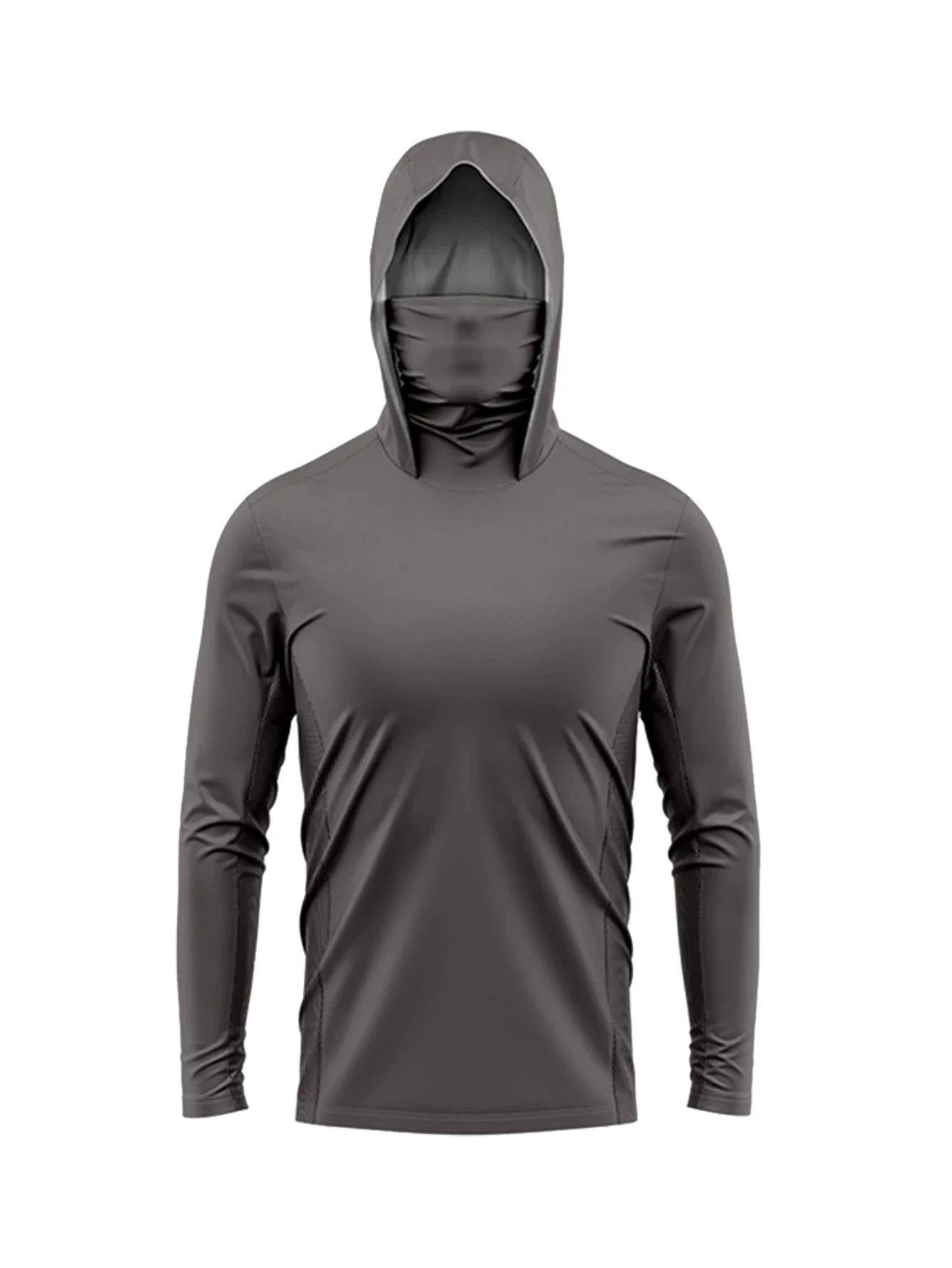Sea Fishing Mens Long Sleeve Fishing Hoodie T-shirts Anti-Uv Sun Protection Hoodies Face Mask Apparel Hunting Upf 50+