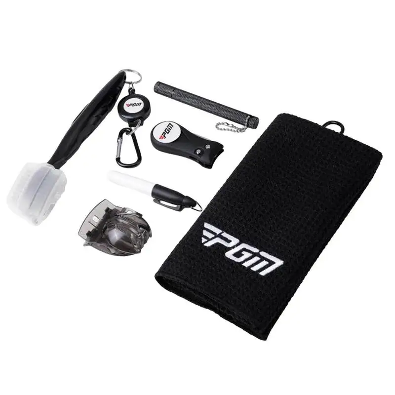 

Golf Tool Kit Multifunctional Portable Practical Golfing Set Divot Repair Tool Club Cleaning Brush For Women Husband Men