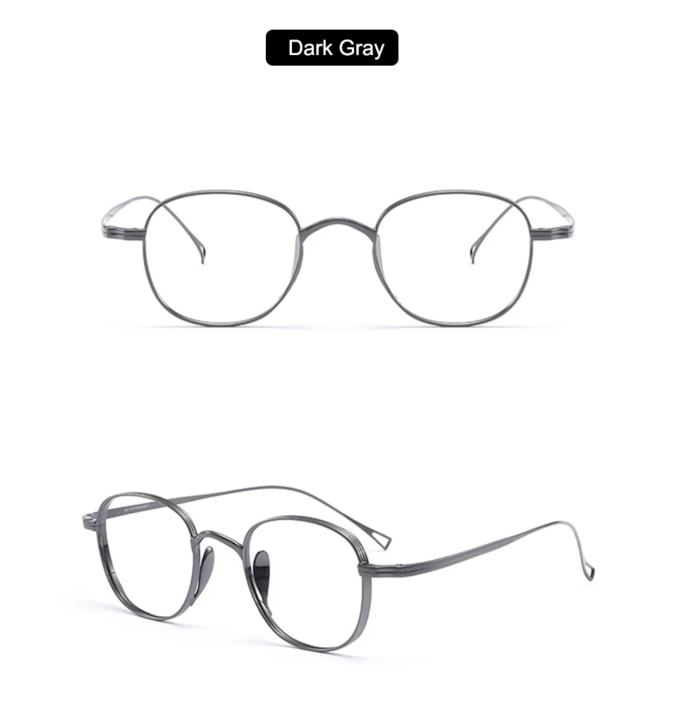 2023 Japan Stil Reinem Titan Retro Design Gläser Luxus Marke Frauen Männer Rahmen Ultra licht Brillen – Detail 12