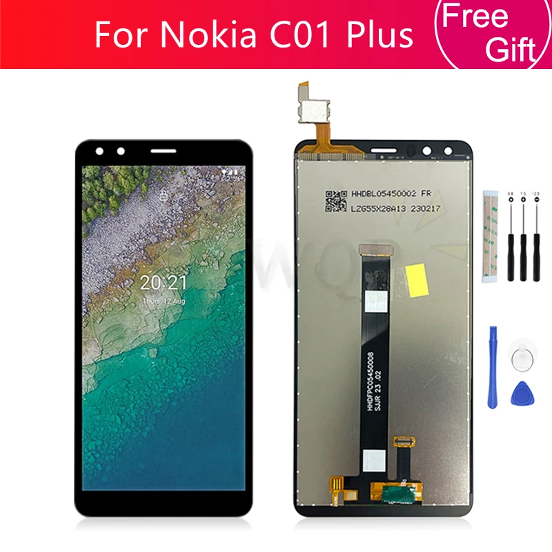 

For Nokia C01 Plus LCD Display Touch Screen Digitizer TA-1383 TA-1387 TA-1391 Screen With Frame Replacement Repair Parts 5.45"