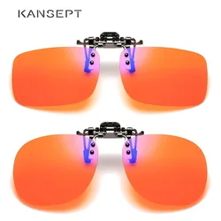 KANSEPT Blue Light Blocking Clip On Glasses High Quality Unisex Anti-Radiation Computer Goggles Glasses Flip-up Lens for Myopia