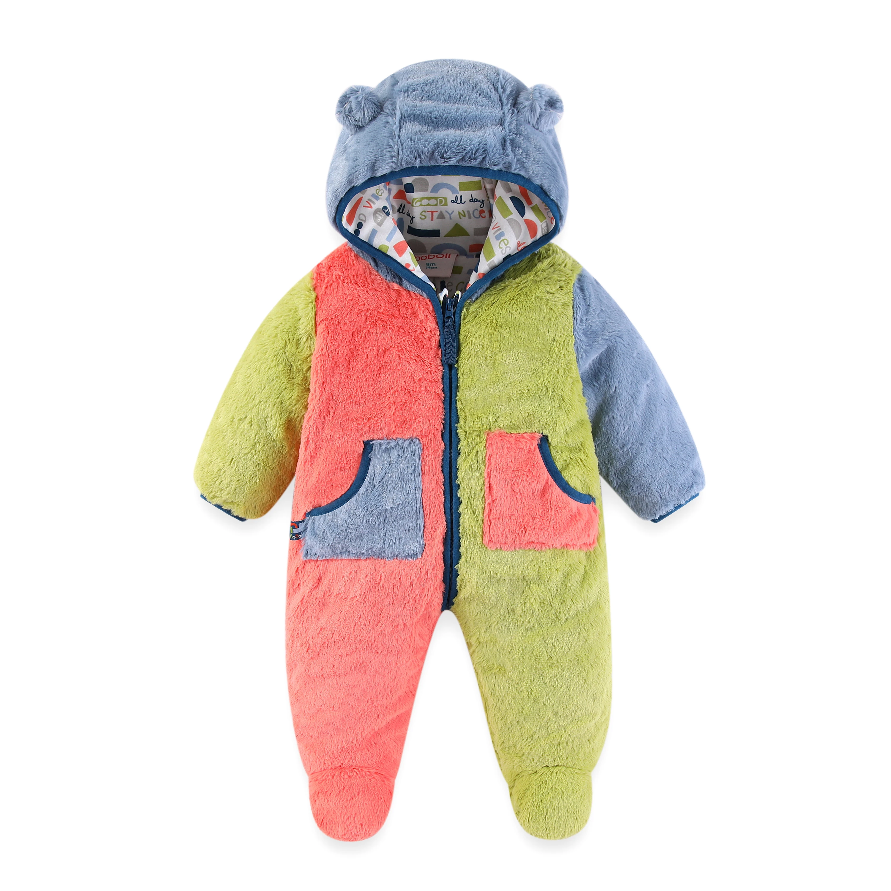 

Fashion Autumn Winter Solid Long Sleeves Baby Boy Girl Hoodie Rompers Warm Newbron Baby Clothes