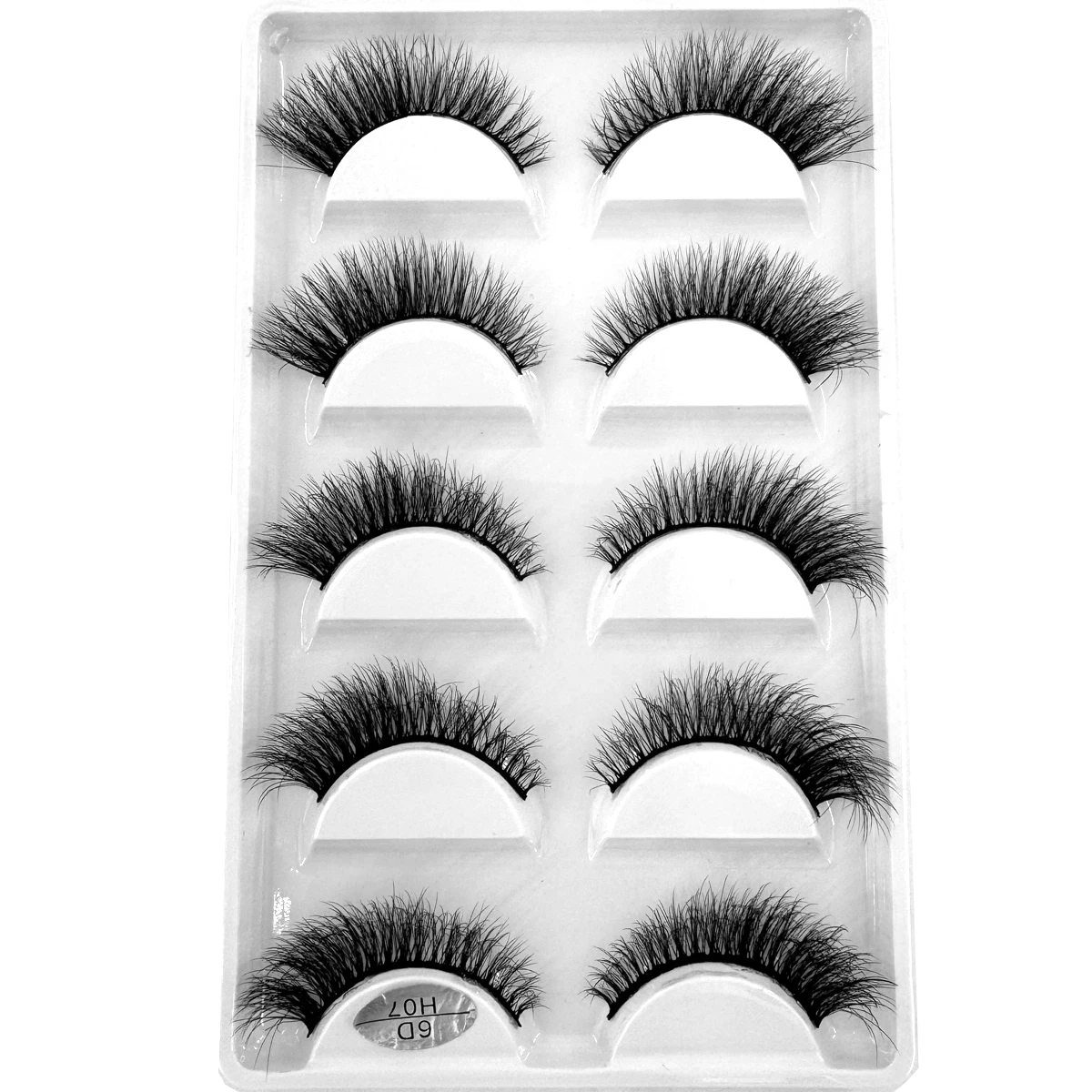 5 Paar natürliche lange falsche Wimpern gefälschte Wimpern langes Make-up 3D-Nerzwimpern Verlängerungswimpern wiederverwendbare Nerzwimpern für Schönheit – Detail 8