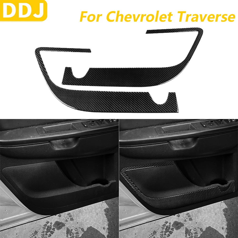 

For Chevrolet Traverse 2009-2012 Carbon Fiber Window Lift Switch Frame Panel Decorative Cover Car Accessories Interior Sticker