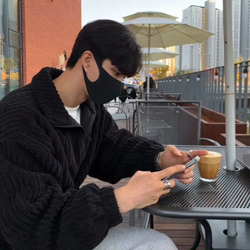 

Повседневный вязаный свитер в американском стиле ретро с v-образным вырезом, мужской цветной открытый кардиган, мягкий полиэстер, длинная зимняя верхняя одежда све