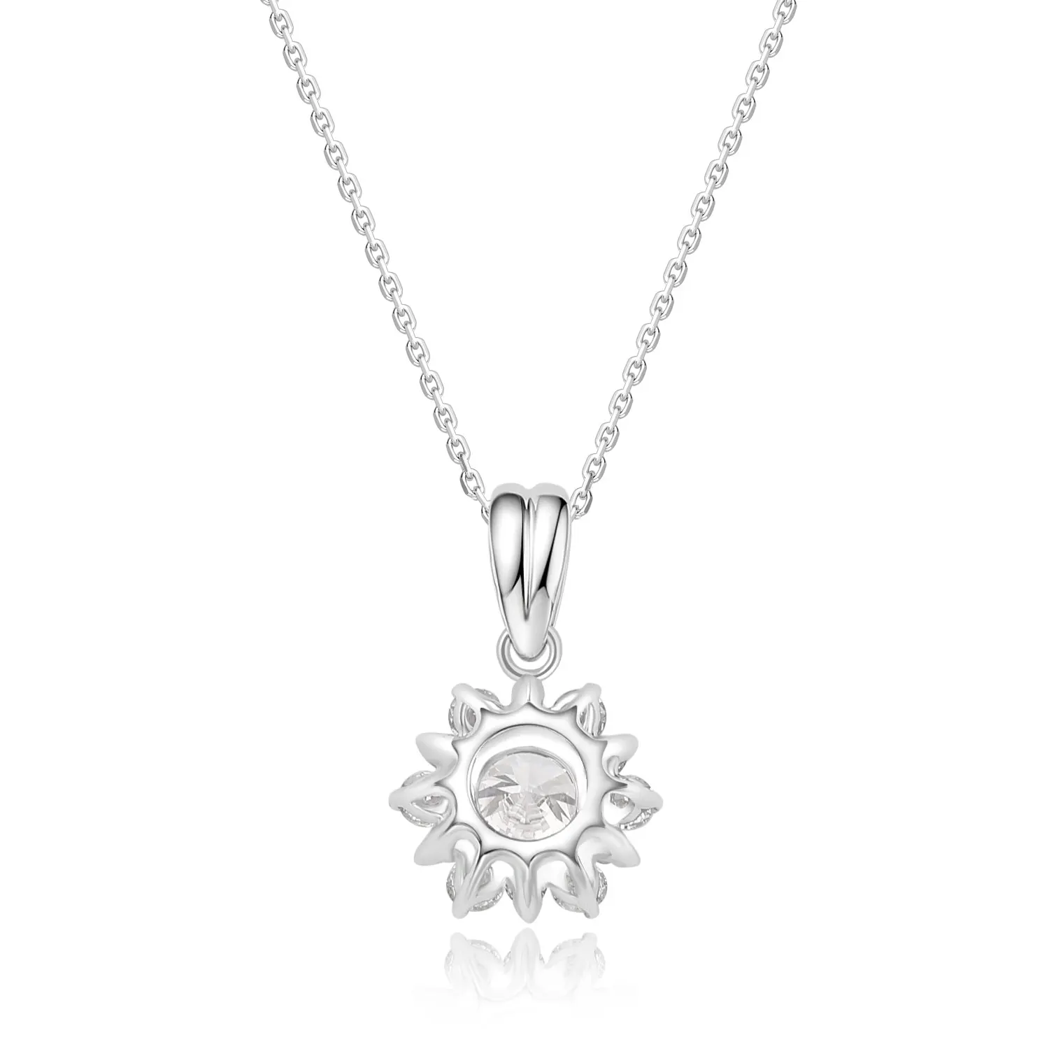 Snowflake Lab Grown Diamond Pendants Charming VS VVS 0.3ct Diamond 18K White Gold Necklace Pendant NGIC/NGTC Certificated