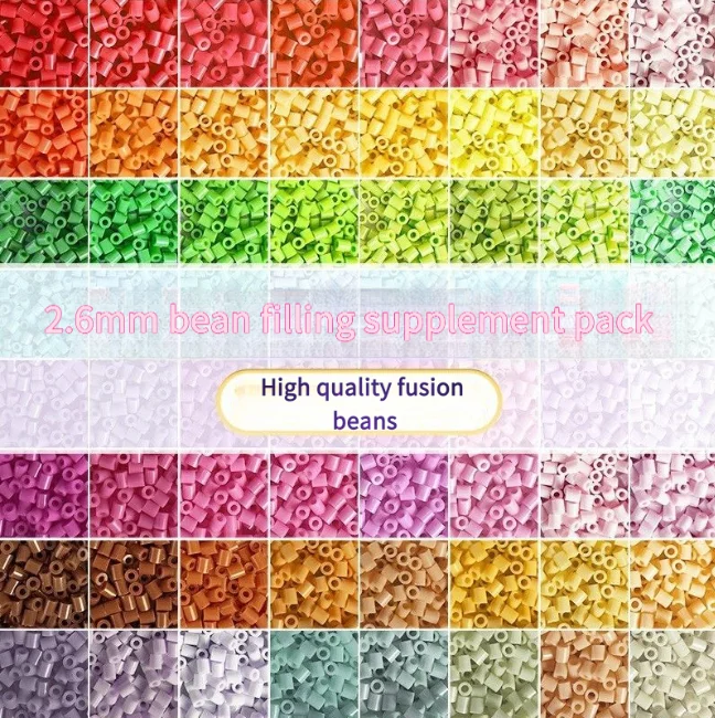 H set of 23 colors, 50 grams each (approx. 5000 beads per pack, 23 packs total), DIY pixel puzzle and handmade bead materials