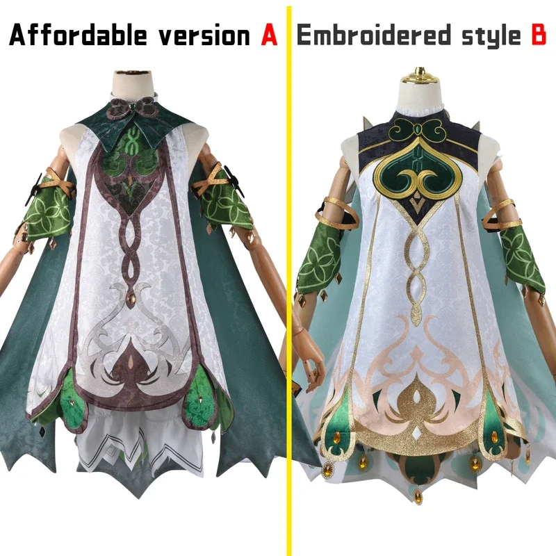 Nahida Cosplay Genshin Impact Costume Headwear Neck Ornament Bracelet Shawl Full Set Game Cos Halloween Carnival Party Costumes