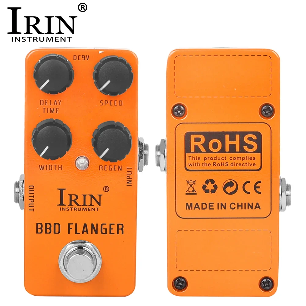 

IRIN RS-08 BBD Flanger Pedal Guitar Effect Pedal Metallic Flanging Timbre Water-like Chorus Rapid Vibrato True Bypass Pedal